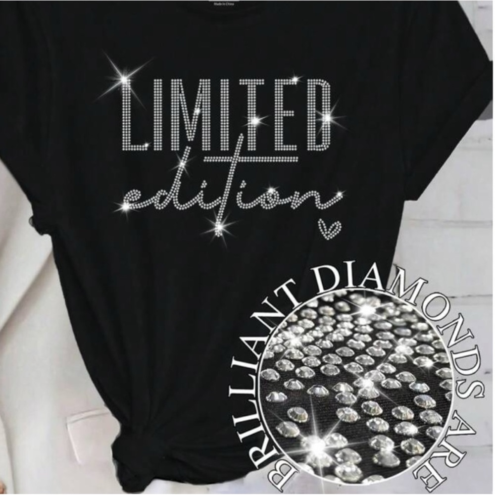 🪷 “LIMITED EDITION” Rhinestone Diamond Graphic Tee - Picture 2 of 4